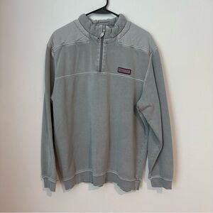 Vineyard Vines Light Gray Zip-Up Sweater